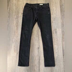 ALL SAINTS DISTRESSED BLACK CIGARETTE SKINNY JEANS SIZE 32